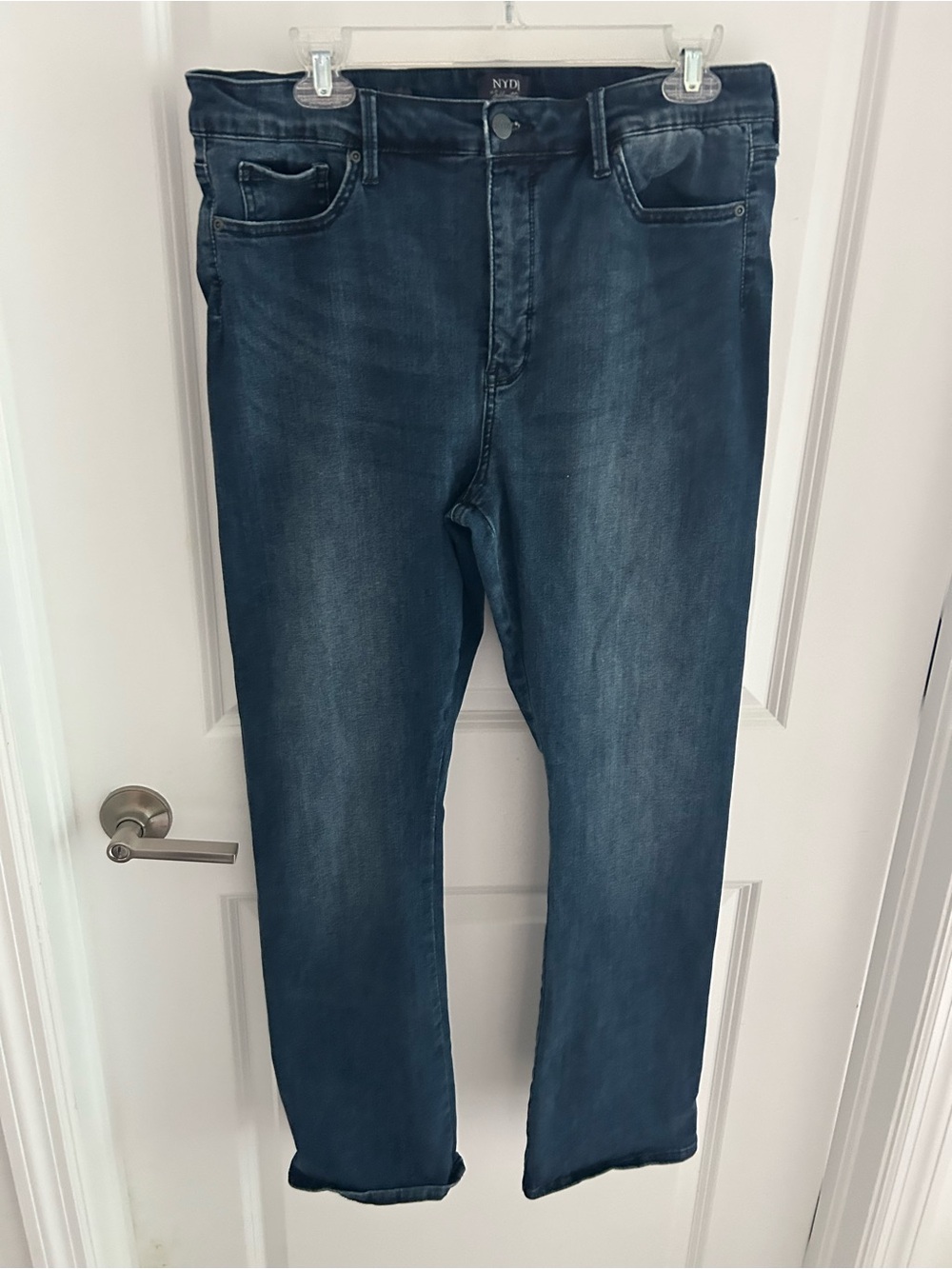 NYDJ womans Dark Blue Straight-Leg Jeans